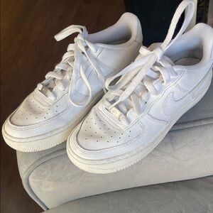 Nike White Air Force 1 Sneakers- boys size 5